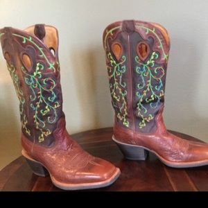 Twisted X Cowboy Boots Brown Ivy Vine  7.5 8 8.5